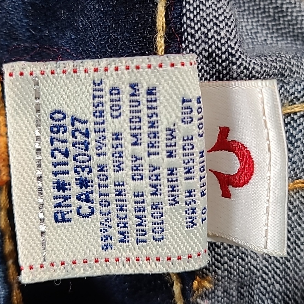 TRUE RELIGION VITAGE 32x25 WOMENS GIRLS STRIGHT DENIM DARK WASH KATE JEANS - Picture 7 of 8